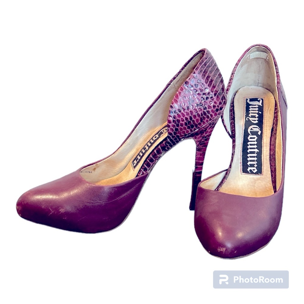Juicy couture red wine heels in great condition
